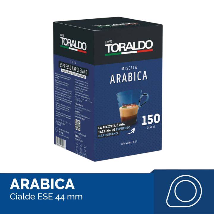 caffe TORALDO MISCELA ARABICA 44mm ESE System Kaffee Pads 150 Stück a 7,2 g