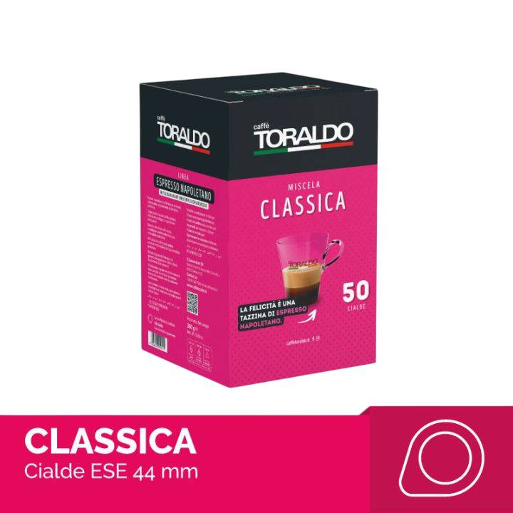 caffe TORALDO MISCELA CLASSICA 44mm ESE System Kaffee Pads 50 Stück a 7,2 g
