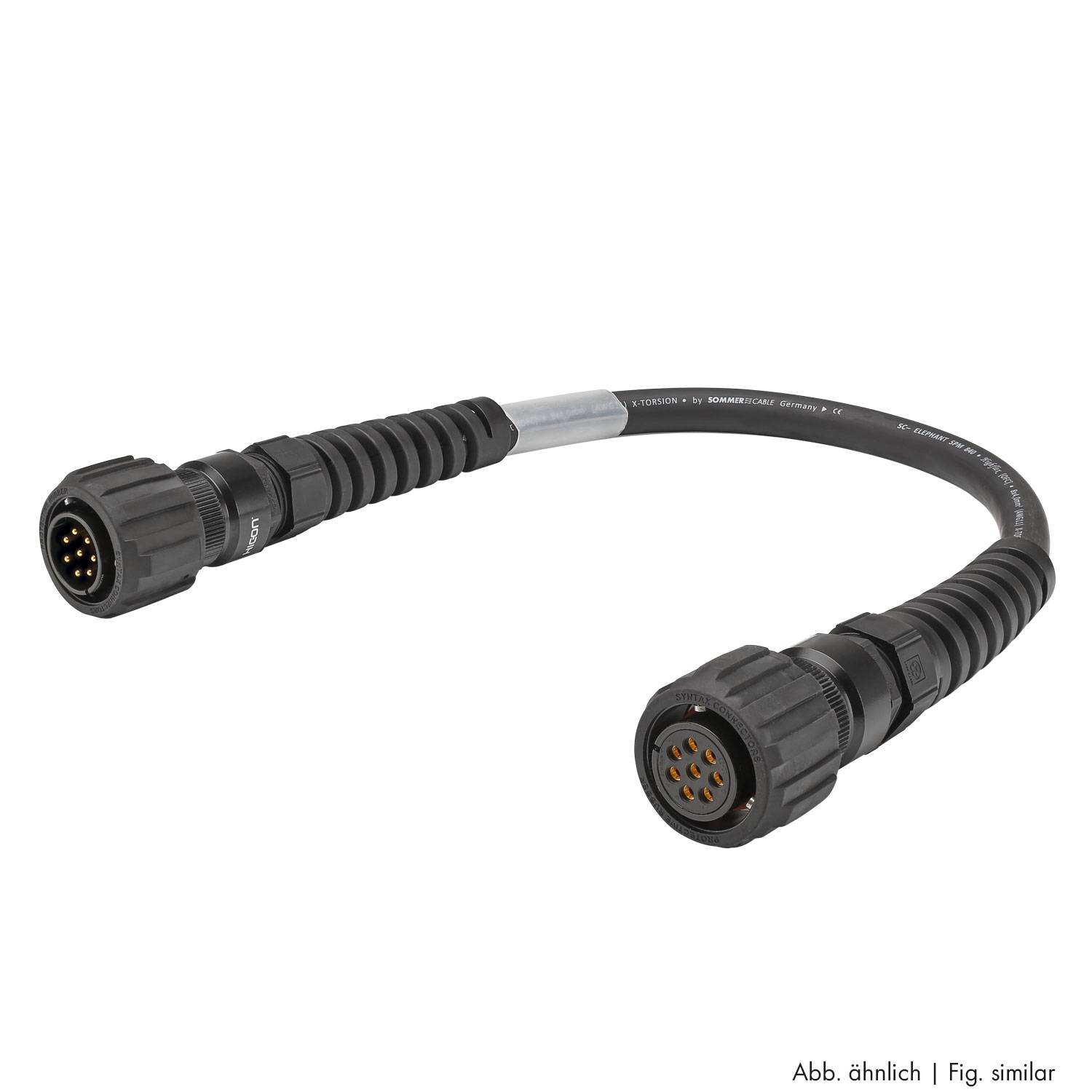 Sommer cable Speaker System , LK 8-pol male/LK 8-pol female; HICON; beide Multipins mit Überwurfmutter