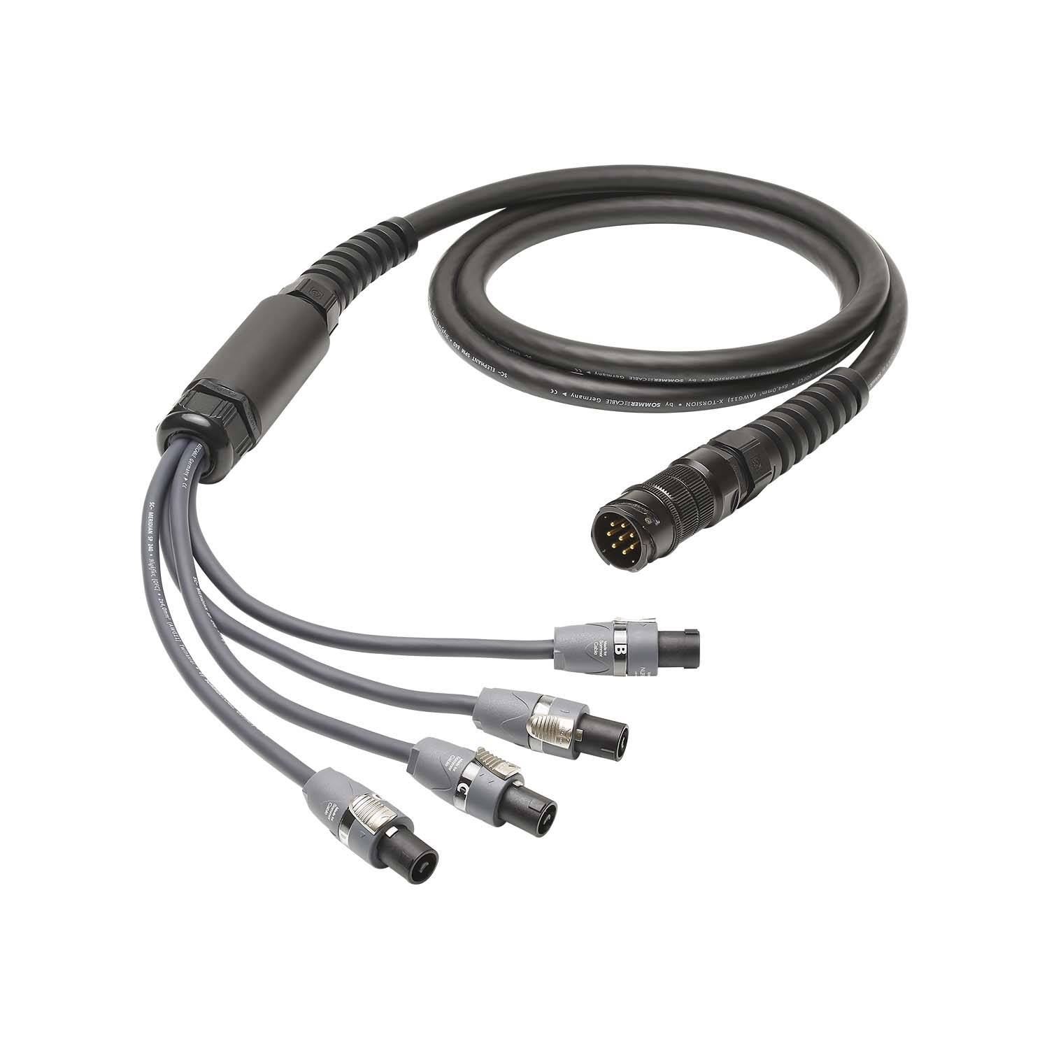 Sommer cable Speaker System , speakON® 2-polig SommerType, female/LK 8-pol male; HICON/NEUTRIK®