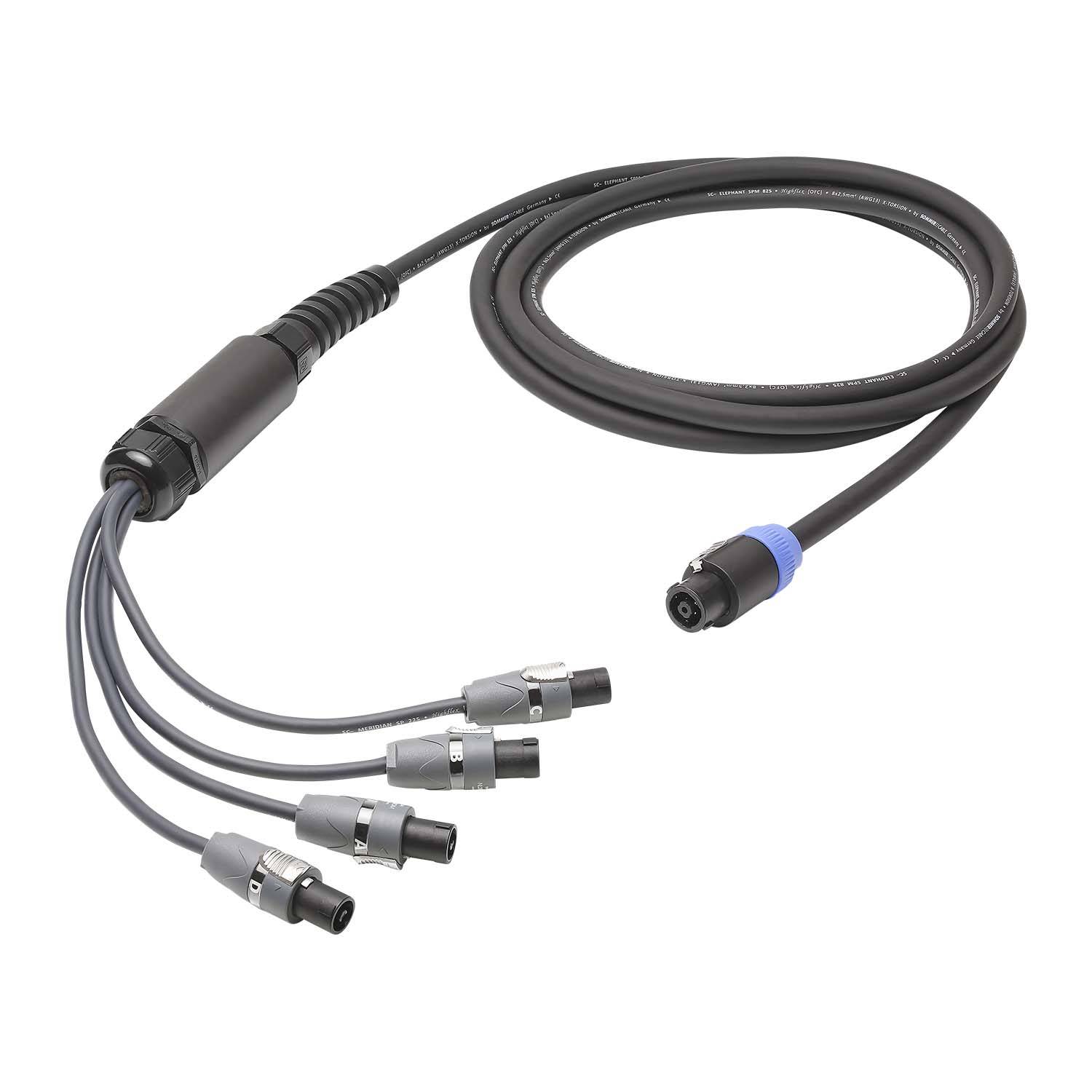 Sommer cable Speaker System , speakON® 8-polig, female/speakON® 2-polig SommerType, female; NEUTRIK®