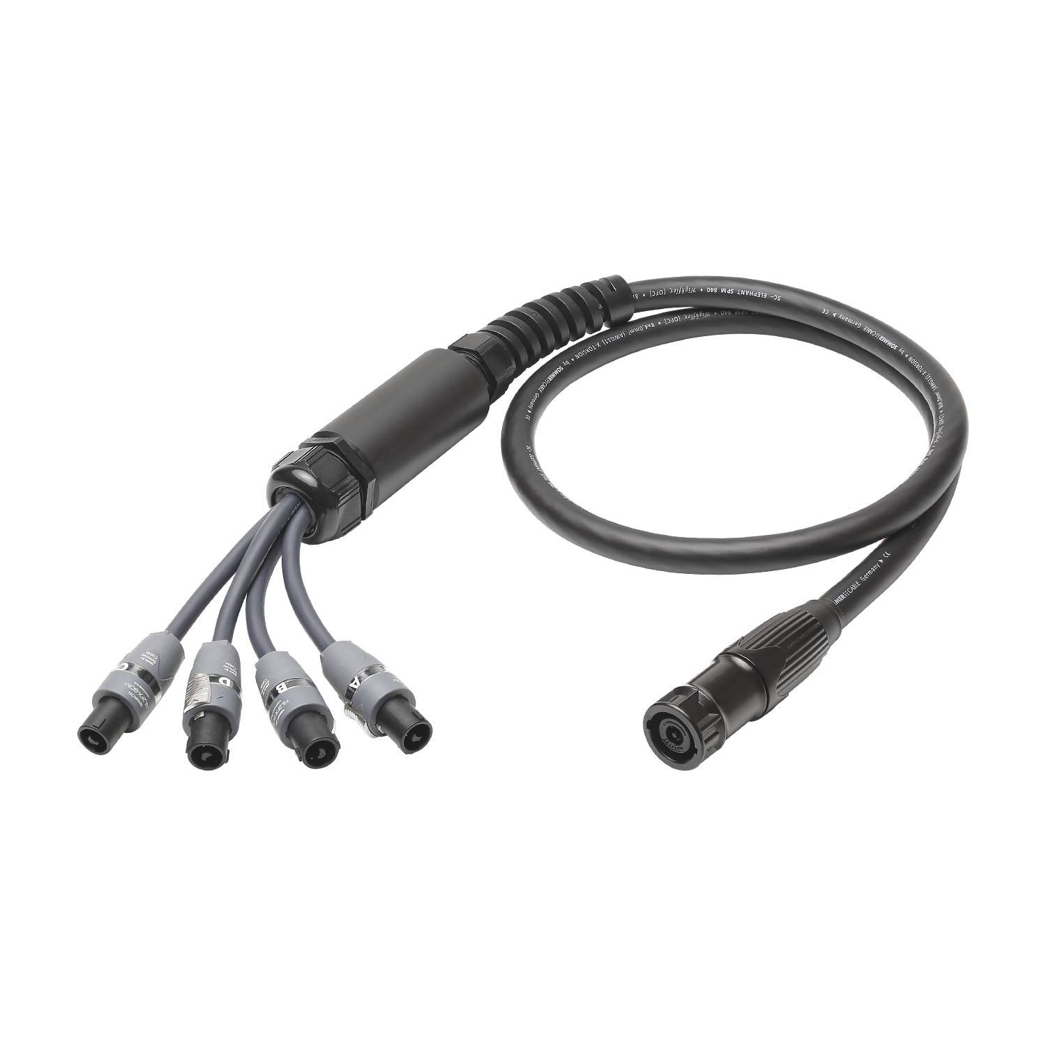 Sommer cable Speaker System , speakON® 8-polig, male/speakON® 2-polig SommerType, female; NEUTRIK®