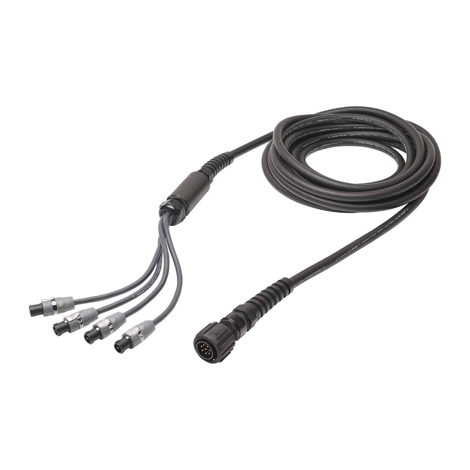 Sommer cable Speaker System , LK 8-pol male + Überwurfhülse HI-LK008-MVR/speakON® 2-polig SommerType, female; NEUTRIK®/HICON