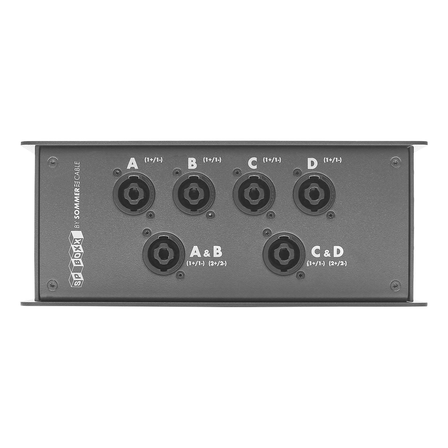 Sommer cable Speaker System , NL8MPR IN + NLT8FP-BAG LoopOUT/NL4MP 4xTeilbelegung, 2 x Vollbelegung; NEUTRIK®