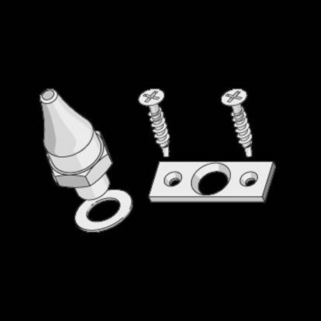 Sicherungs-Set KT-R Sicherungsdorn, Rosette, Schrauben, Scheibe, Verpackungseinheit für 12 Bänder - K750A0000