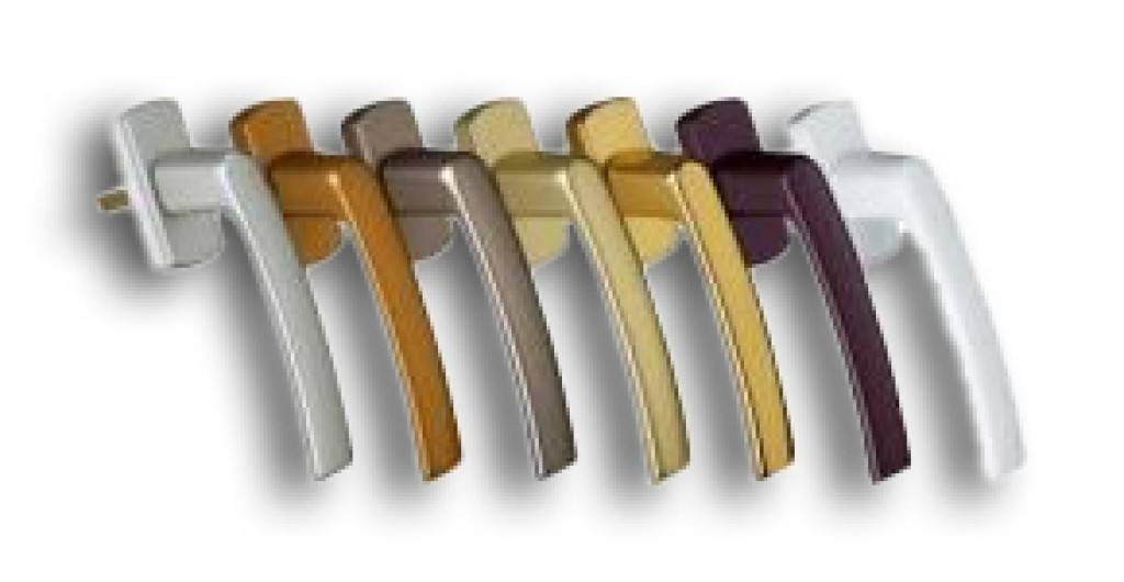 Fenstergriff Harmony in silberfarbig Vierkantstift 7 mm Stift 32 mm vorstehend Nocken-Ø 10 mmProduktbeschreibungFenstergriff HarmonyRAL gepr