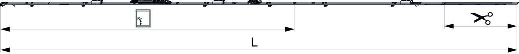 Stulpflügelgetriebe Drehkippbeschlag MultiMatic Gr.2200- konstant- für 3 i.S.Zapfen- Flügelfalzhöhe 1951-2200mm- Griffsitzhöhe 1050mm- Silbe