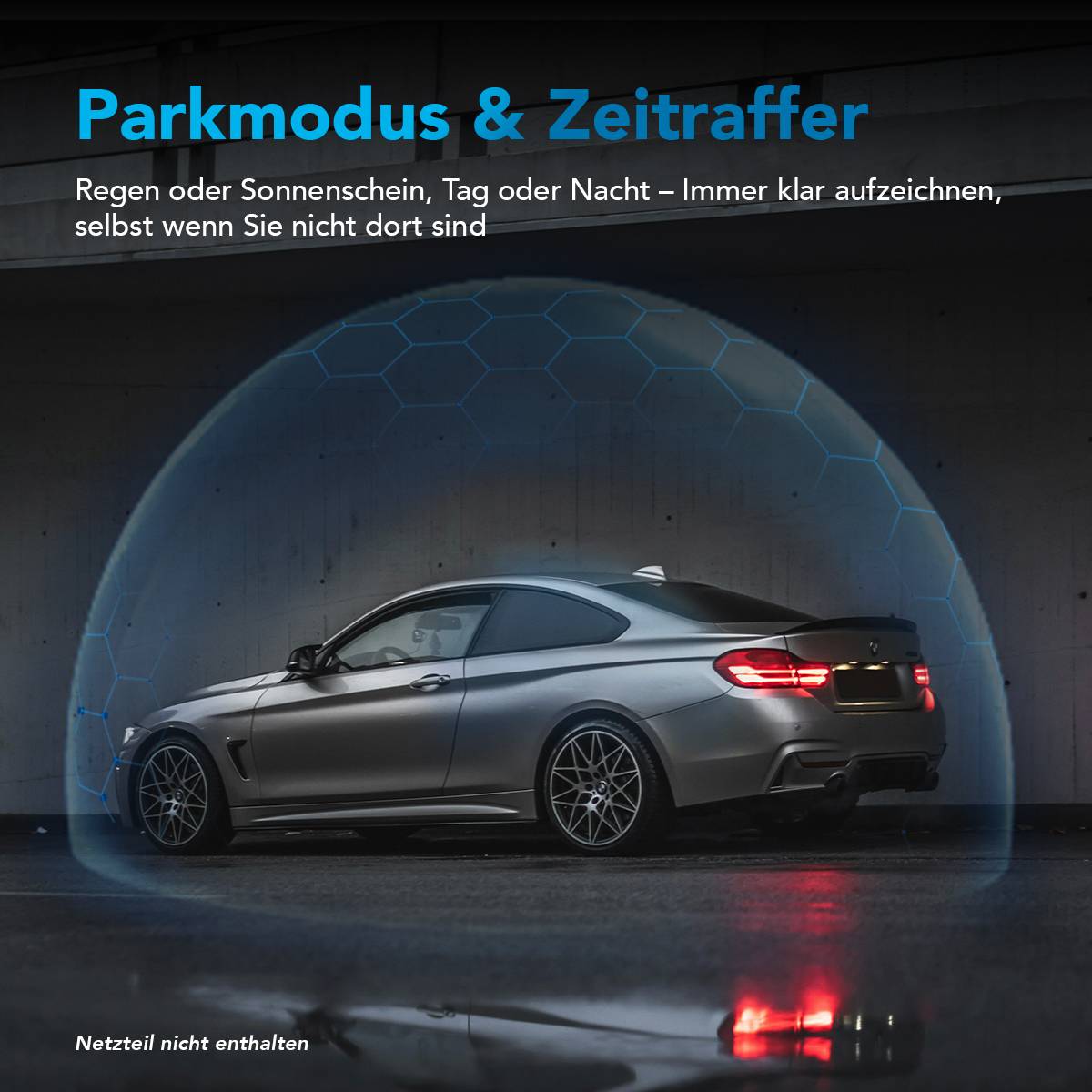 AutoSky 2K Dashcam Auto Kamera mit WLAN G Sensor Loop Aufnahme 32GB SD Karte