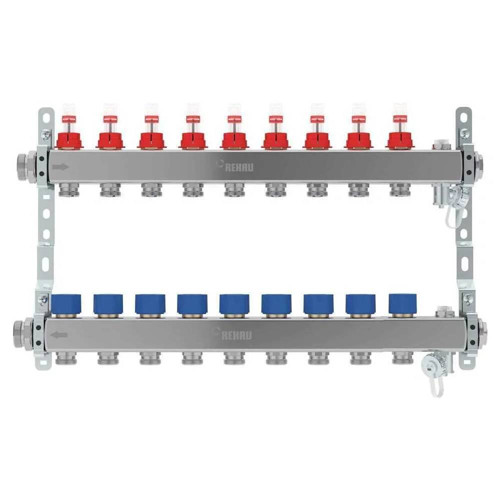 REHAU Verteiler HKV-D AG V2A, 9 Kreise, 1 Stk.