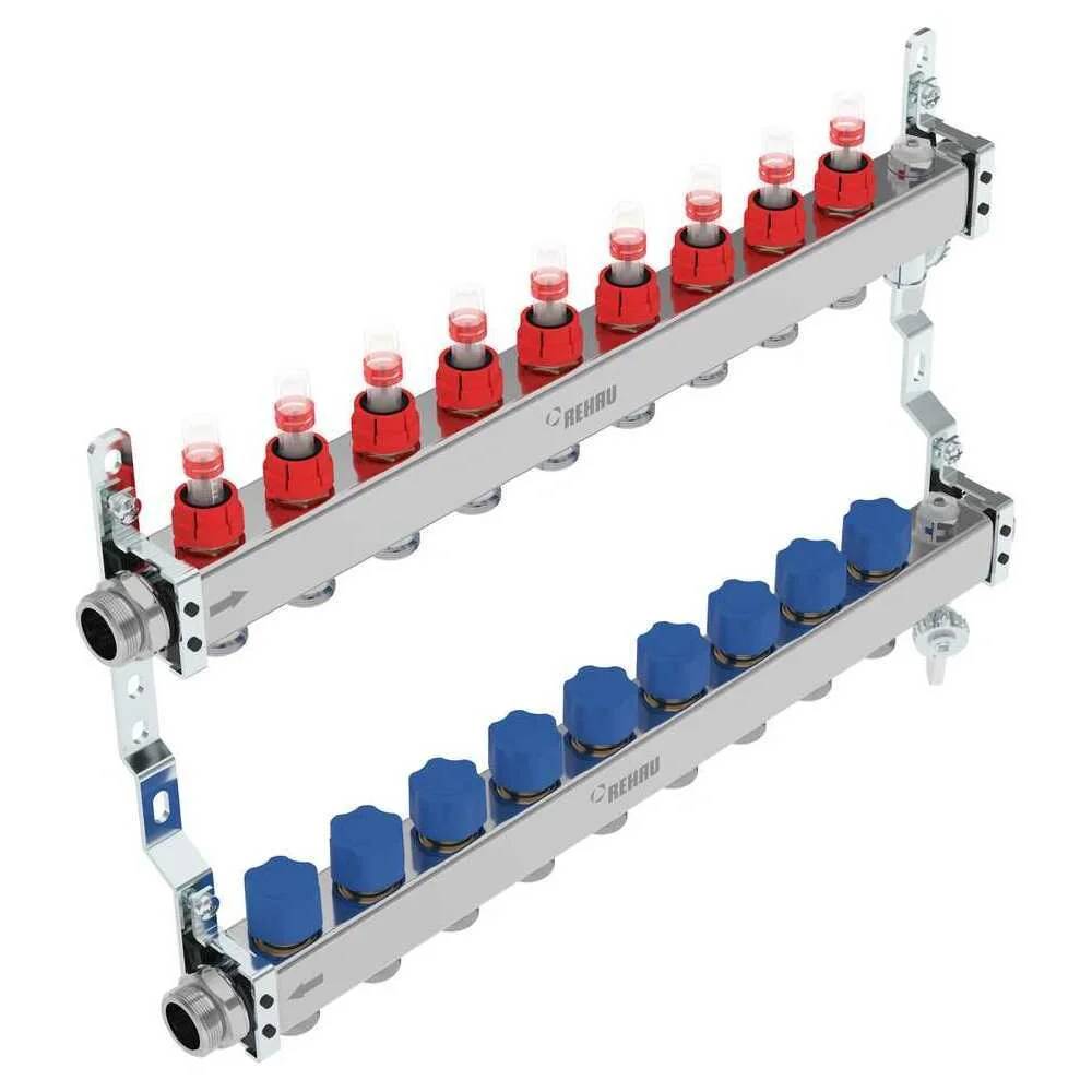 REHAU Verteiler HKV-D AG V2A, 9 Kreise, 1 Stk.