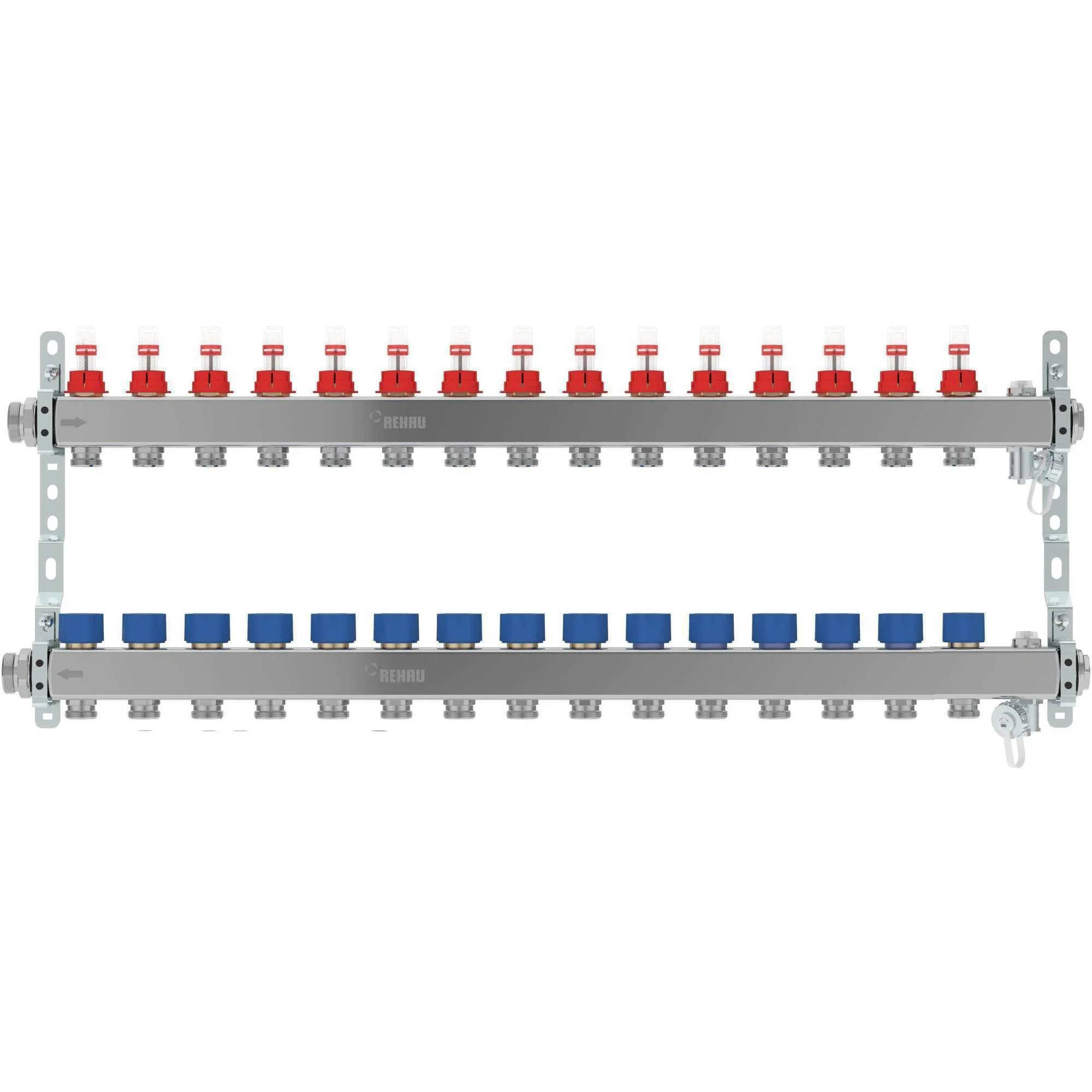 REHAU Verteiler HKV-D AG V2A, 15 Kreise, 1 Stk.