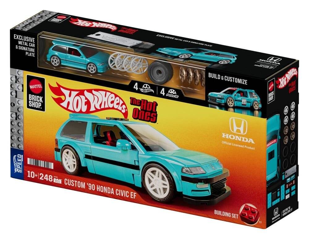 Hot Wheels Speed Series Mattel Brick Shop Bauset 1/32 Custom &rsquo 90 Honda Civic EF
