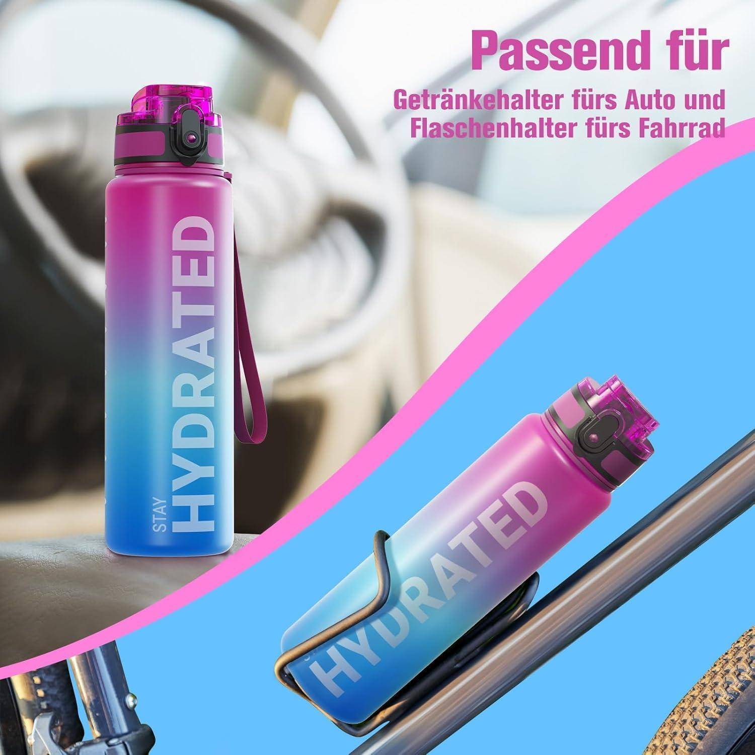 Werbebild einer rosa-zu-blau gefärbten „HYDRATED