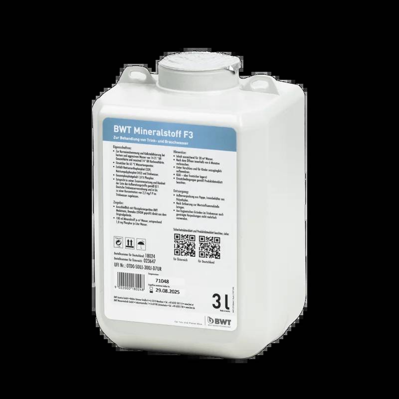 BWT Mineralstoff F3, für mittelhartes, leicht aggressives Wasser, Kanister mit 3l, 1 Stk.
