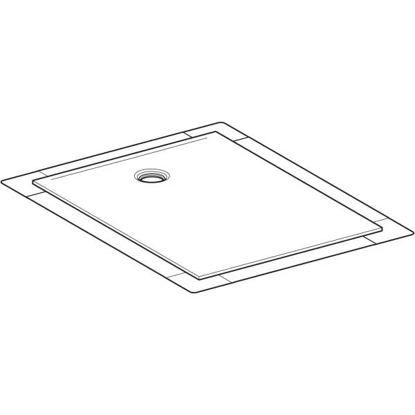 Geberit CleanFloor30 Duschfläche integriert, mit Dichtvlies, weiß, 120x90cm, 1 Stk.