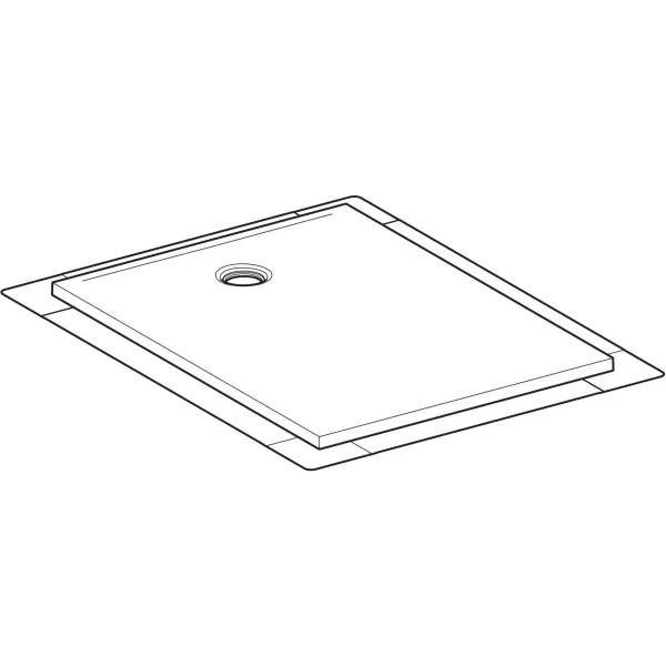 Geberit CleanFloor30 Duschfläche mit Dichtvlies, weiß, 120x90cm, 1 Stk.