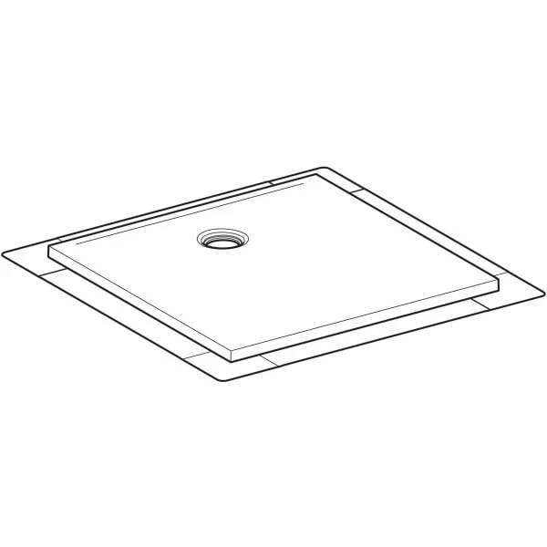 Geberit CleanFloor30 Duschfläche mit Dichtvlies, weiß, 90x90cm, 1 Stk.