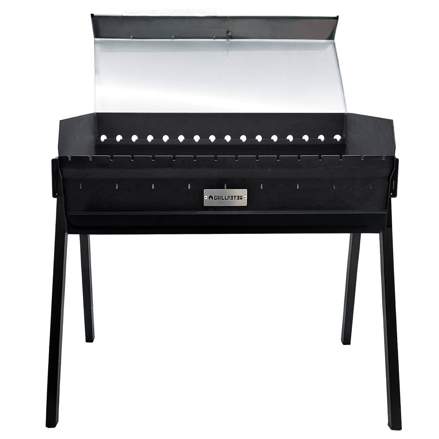 Profi Mangal Altan 90 Stahl 3mm Schaschlikgrill Edelstahldeckel