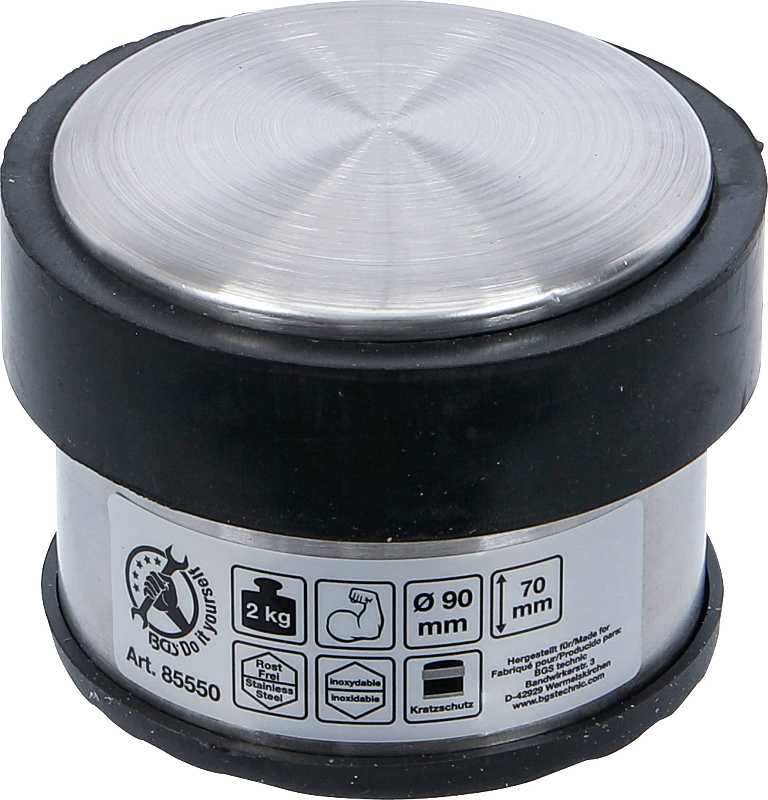 BGS TECHNIC Türstopper, 85550, Edelstahl, 90x70 mm, 2 kg