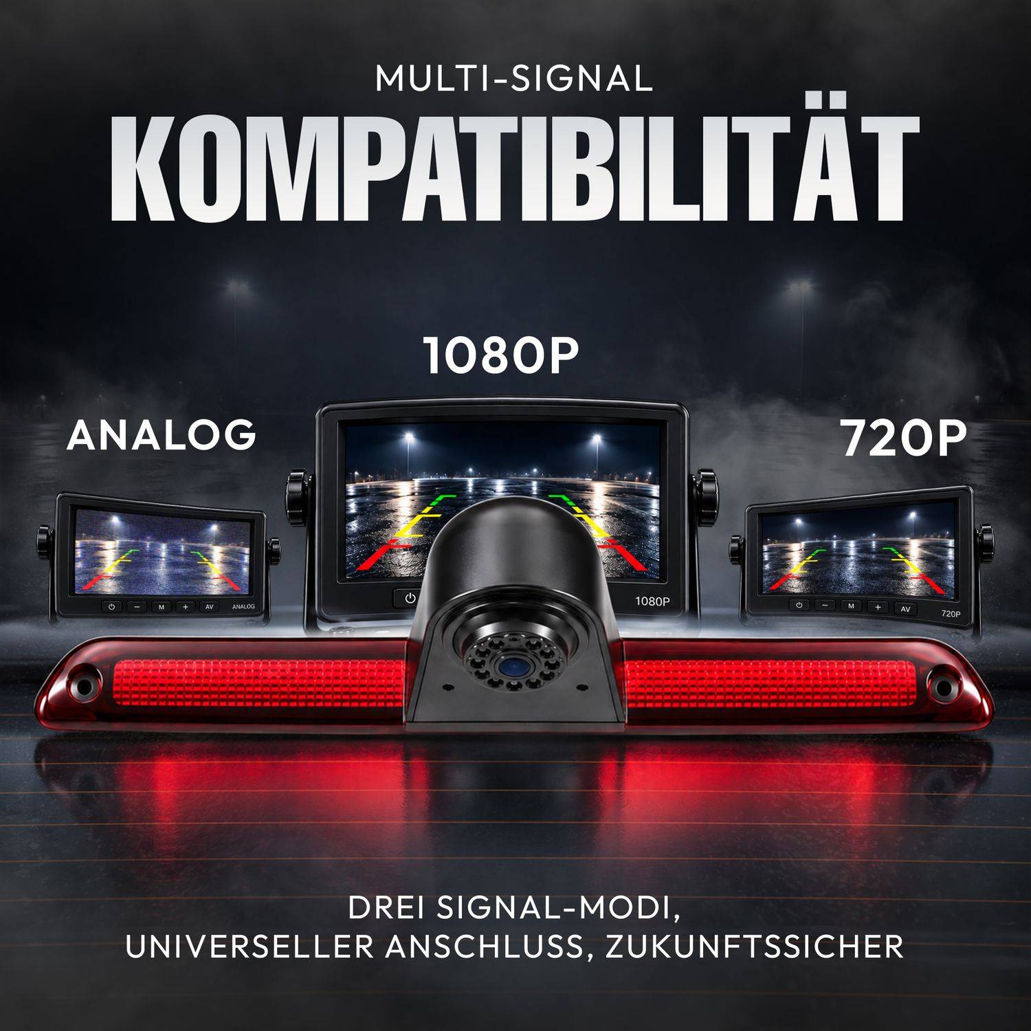 VSG24 Rückfahrkamera BRAKEGUARD STAR | Kugelkopf- HD 1080P Rückfahrkamera Kleintransporter RV-23592