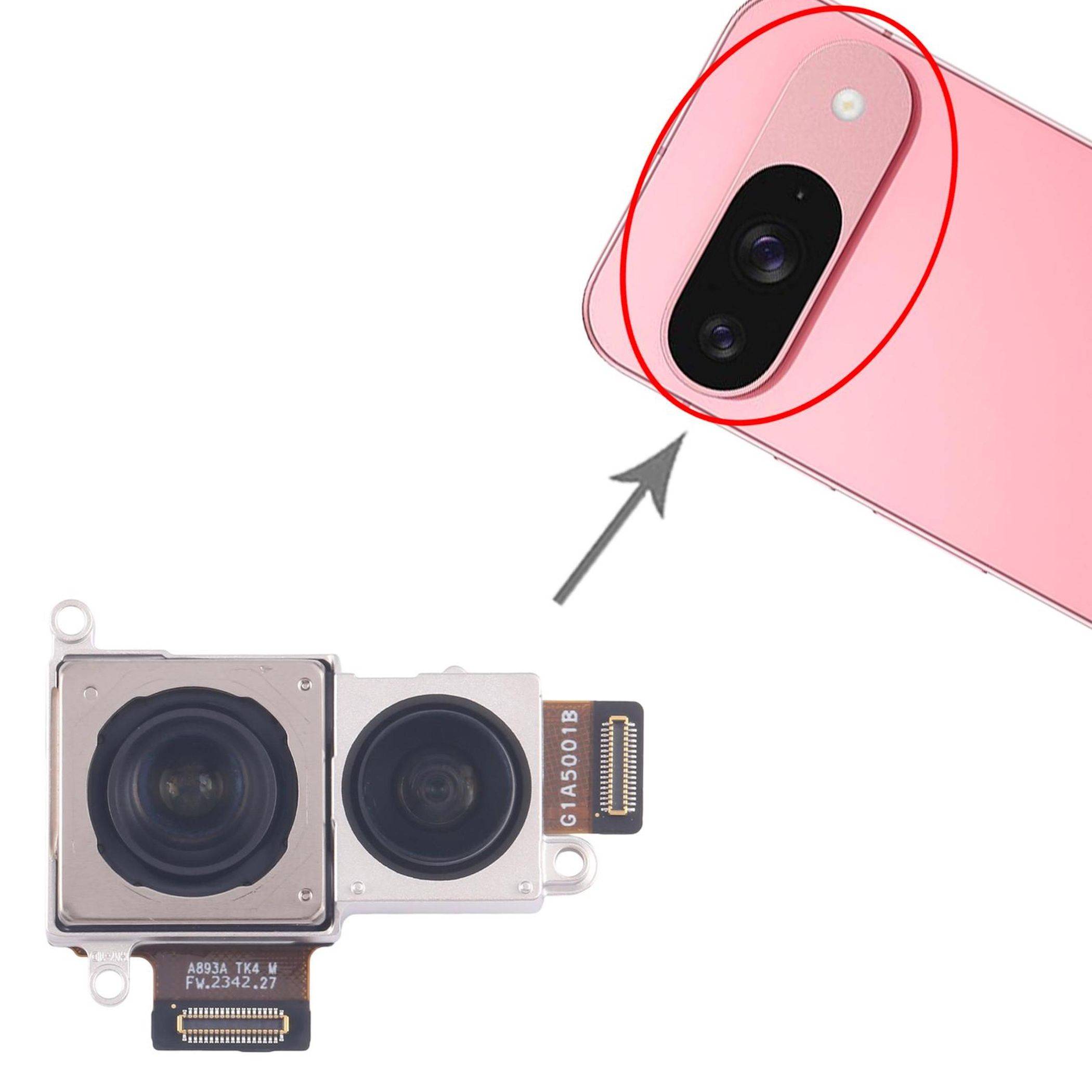 Weitwinkel und Hauptkamera Modul für Google Pixel 9 Ersatzteil