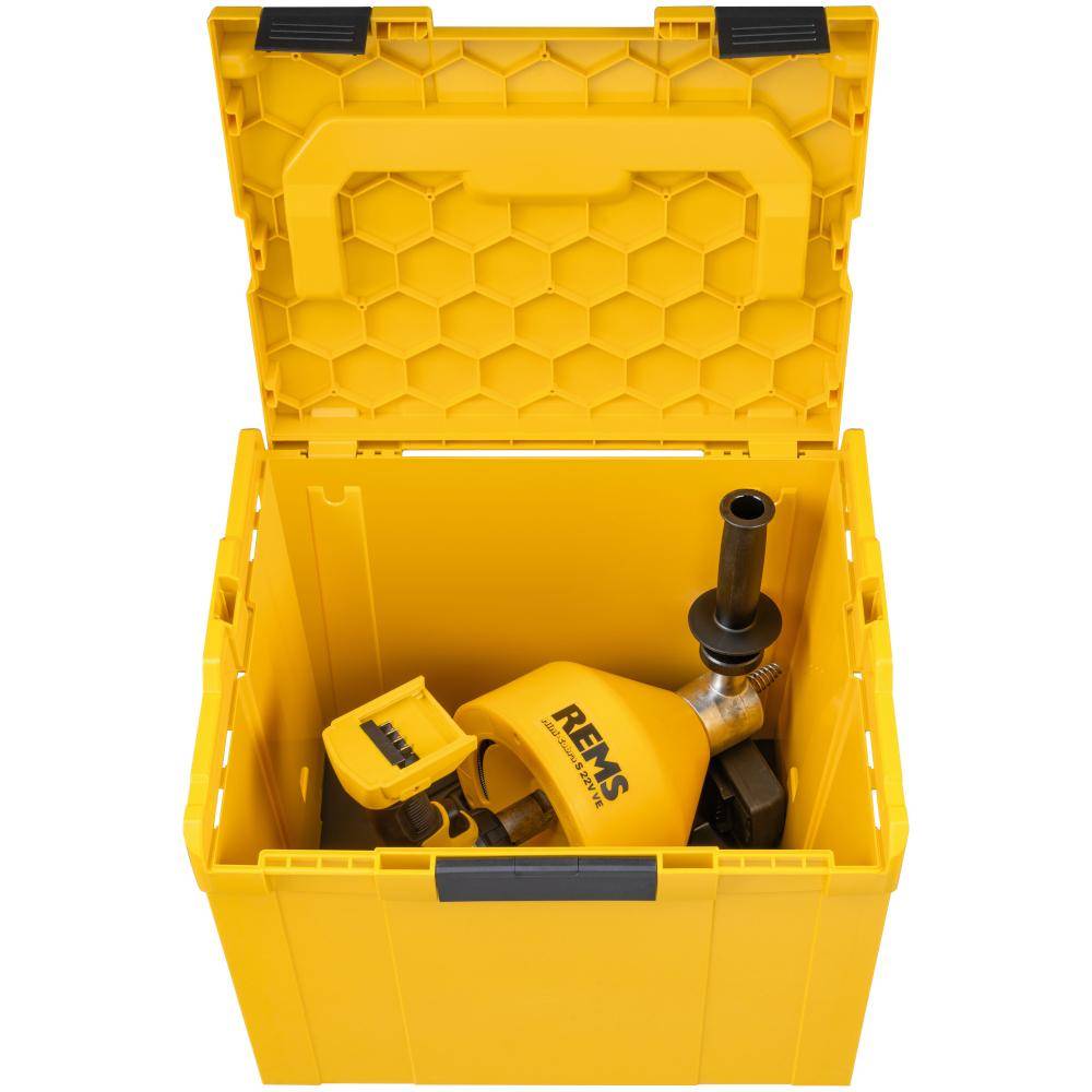 REMS Mini-Cobra S 22V VE - Rohrreinigungsgerät - Spirale Ø 8mm Länge 7,5 m - Set inkl. Akku und Lagerät - in L-BOXX - Preis per Set