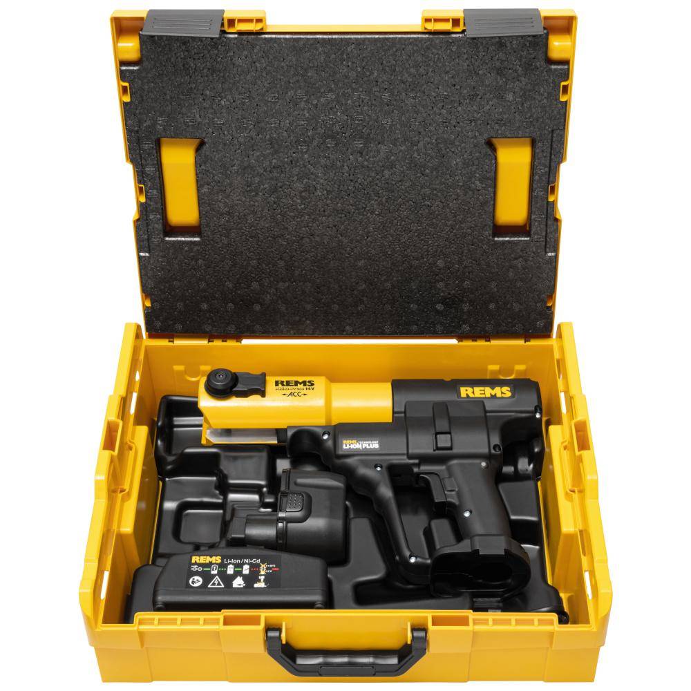 REMS Akku-Press 14V ACC - Radialpresse - Basic-Pack mit Akku und Ladegerät - in L-Boxx