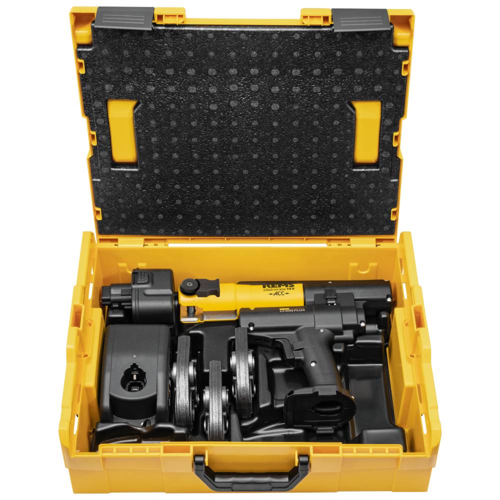 REMS Mini-Press 14V ACC - Akku-Radialpresse 22 kN - Ø 10 bis 40 mm - Set M 15+22+28 in L-Boxx - Preis per Set