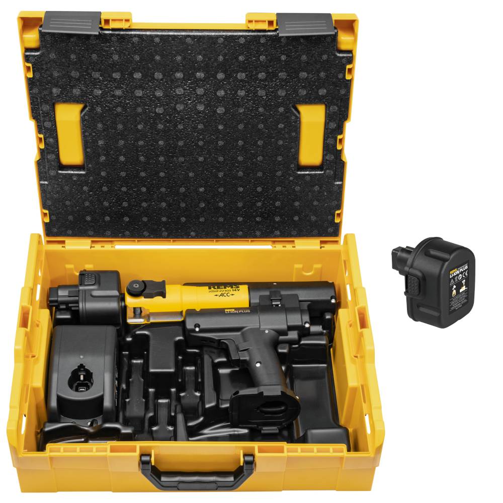 REMS Mini-Press 14V ACC - Akku-Radialpresse 22 kN - Ø 10 bis 40 mm - mit 2 Akkus und Ladegerät in L-Boxx - Preis per Set