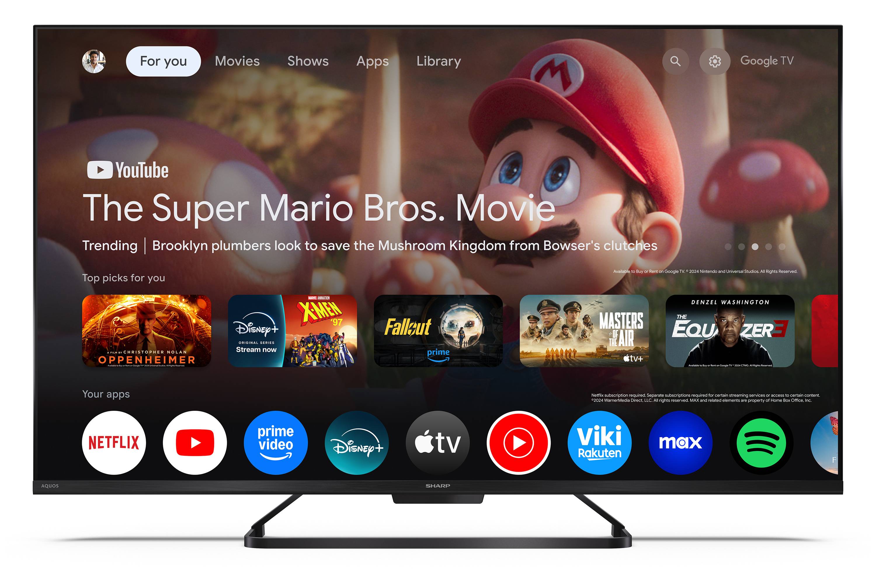 Sharp 43HR7765E QLED Fernseher 43 Zoll Google Smart TV HDR Dolby Vision 4K UHD 144Hz Gaming (2026)