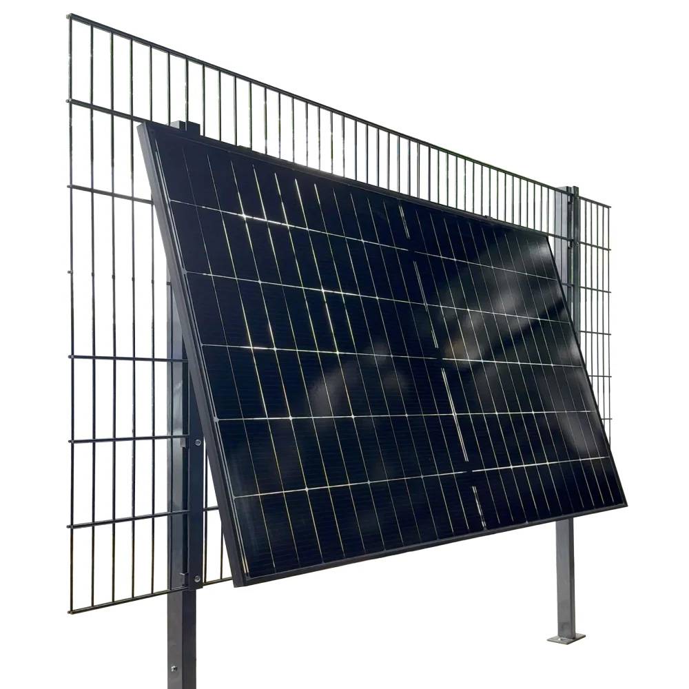 Wattstone ZaunPV Flexx Montagepaket angewinkelt für 2 PV-Module Schwarz 10-20 Grad