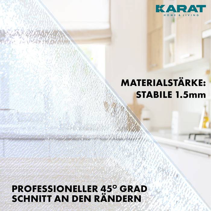 FLOORDIREKT Tischfolie Neo Milky - Halbtransparente Tischschutzfolie mit abgeschrägter Kante - 100 x 220 cm