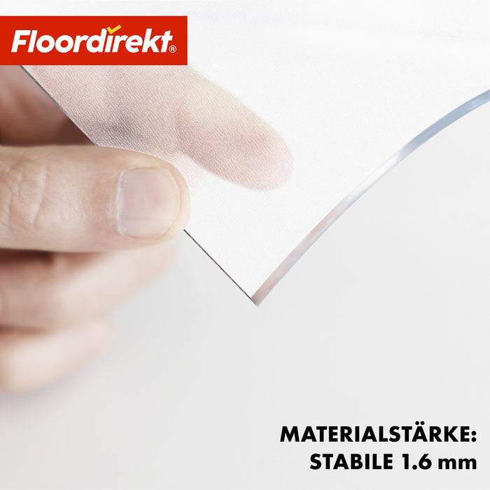 FLOORDIREKT Tischfolie Neo Milky - Halbtransparente Tischschutzfolie mit geradem Schnitt - 110 x 70 cm