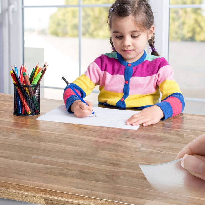 FLOORDIREKT Tischfolie Neo Plus - Transparente Tischschutzfolie für Büro & Schule - 200 x 80 cm