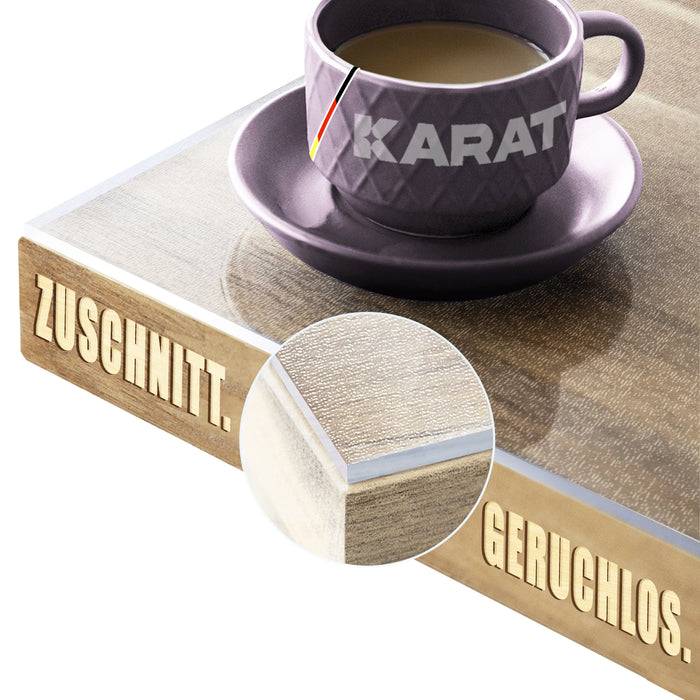 FLOORDIREKT Tischfolie Imperial - Tischschutzfolie mit geradem Schnitt - Transparent mattiert - 70 x 120 cm