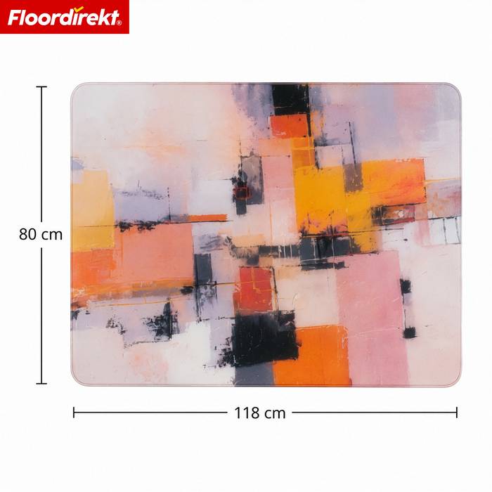 FLOORDIREKT Design Bodenschutzmatte Havanna - Strapazierfähige Bürostuhlunterlage aus Spezial PVC - 80 x 118 cm