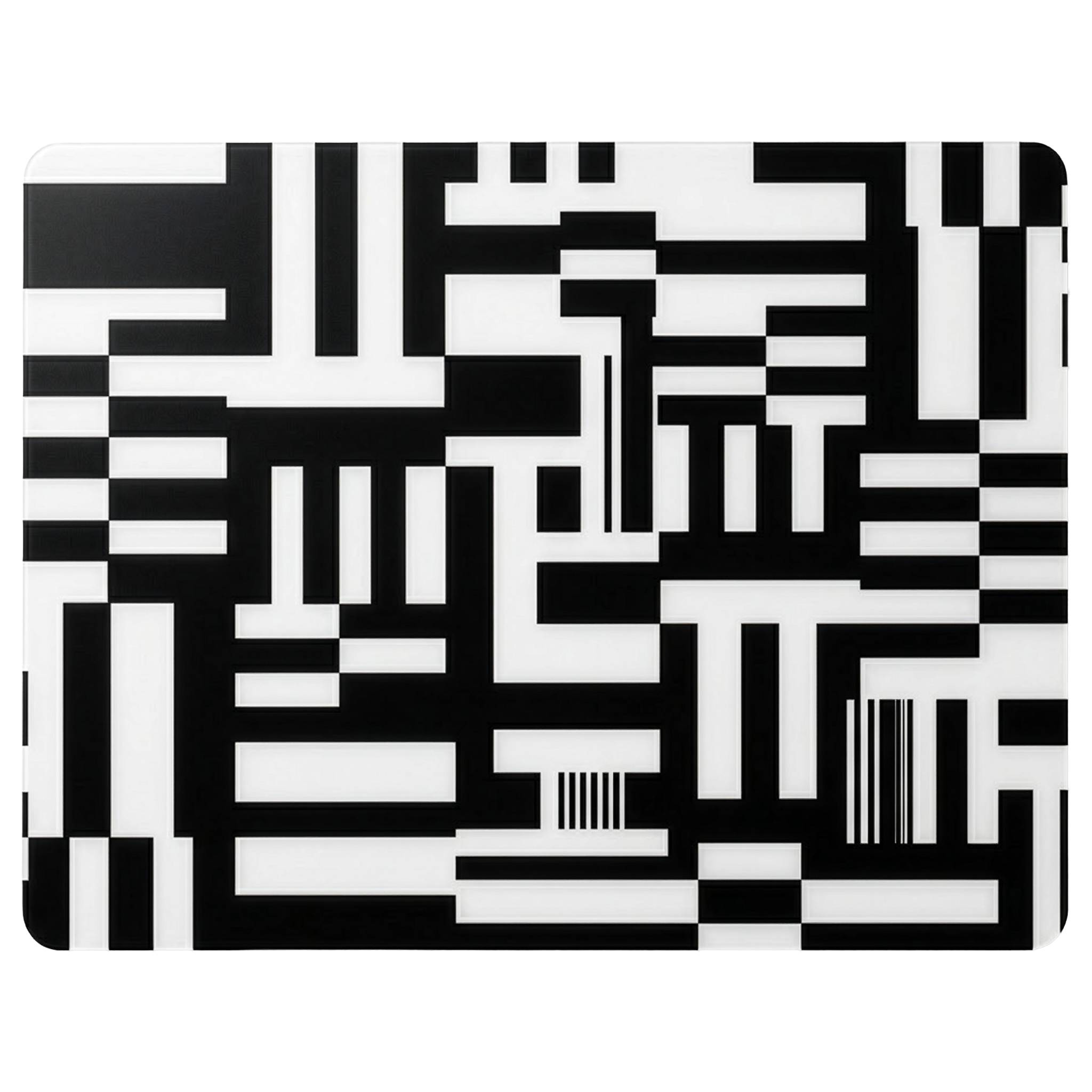FLOORDIREKT Design Bodenschutzmatte Blackprint - Strapazierfähige Bürostuhlunterlage aus Spezial PVC - 80 x 118 cm