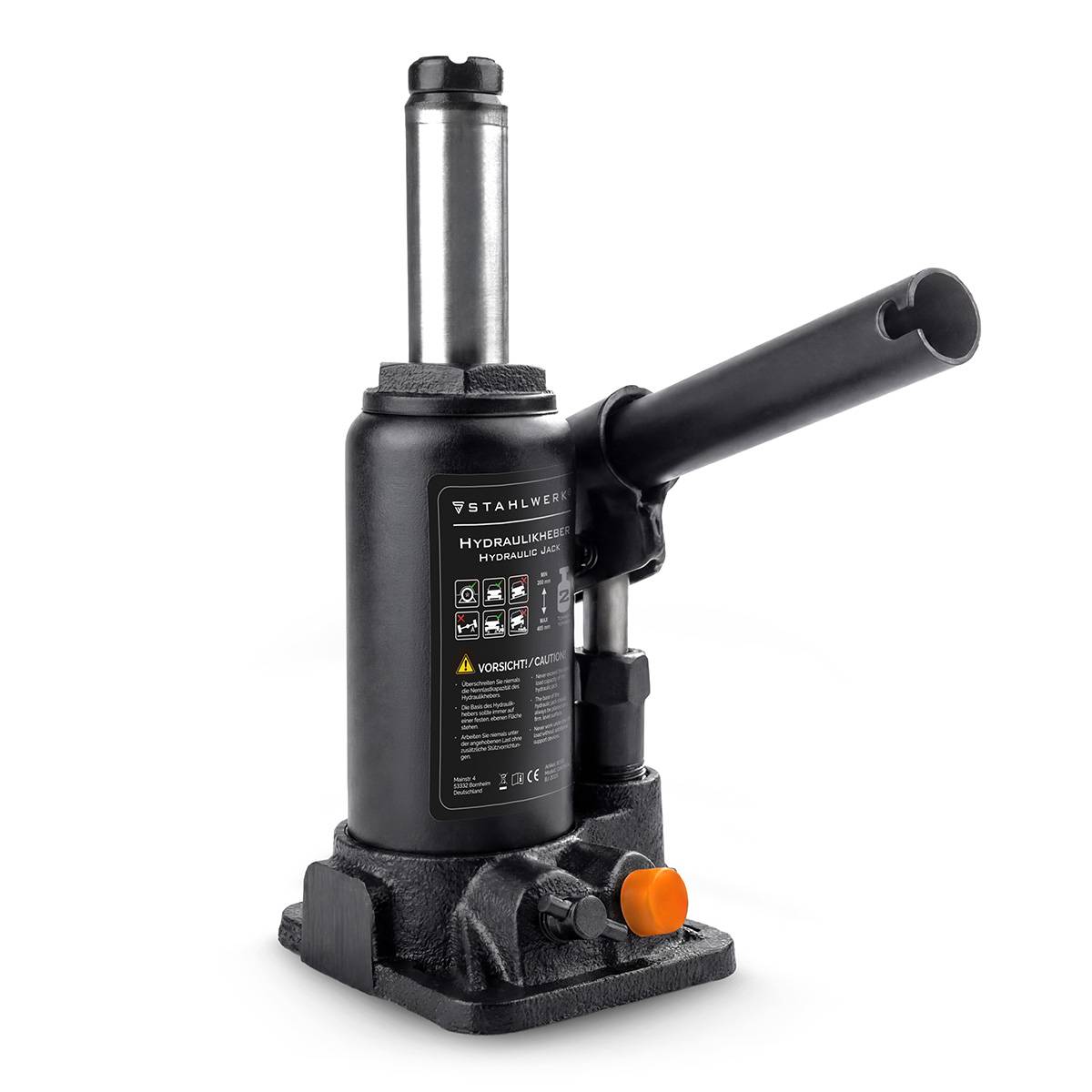 STAHLWERK Hydraulikheber 2 T 158 - 308 mm Stempelwagenheber Autoheber Wagenheber