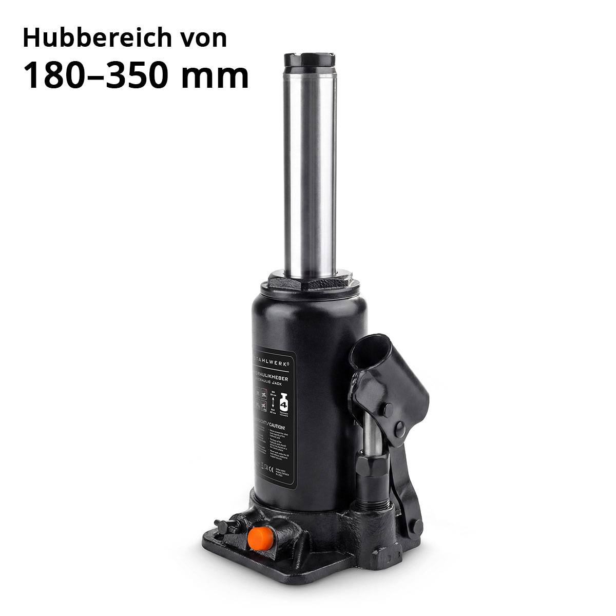 STAHLWERK Hydraulikheber 4 t 180 - 350 mm Stempelwagenheber Autoheber Wagenheber