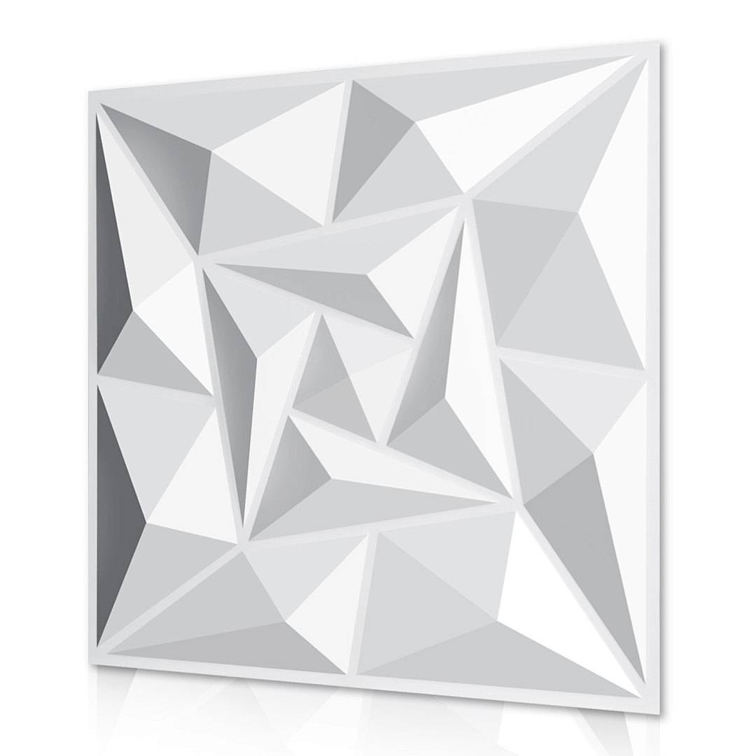 3D Wandpaneele Weiß 30*30cm Wirbel Optik PVC Leichte Wanddeko für Wohnzimmer