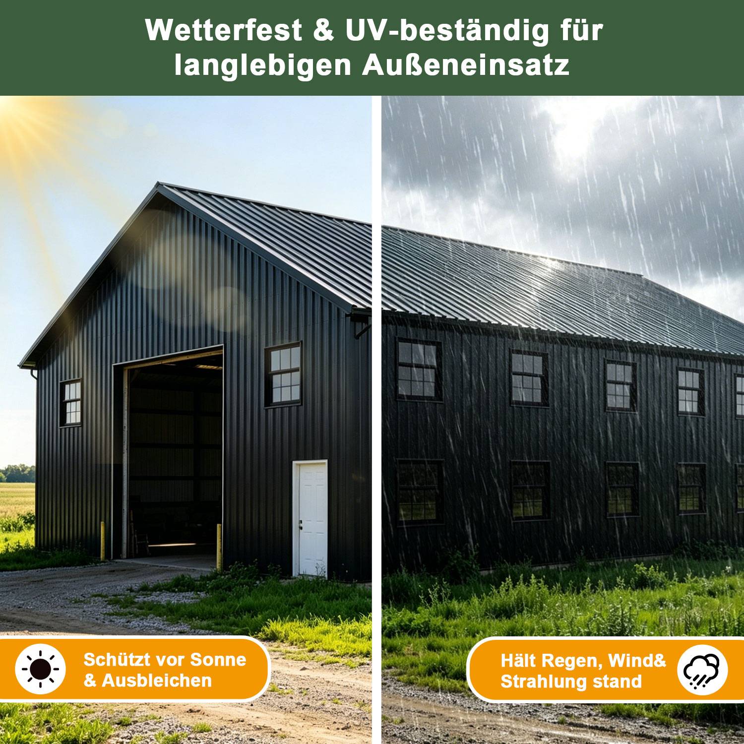 ASA Verbund-Wellplatten 5 Stück Anthrazitgrau 117×93 cm, Dachplatten 1,5 mm, witterungsbeständige Wellplatten für Carport, Gartenhaus, Gewächshau