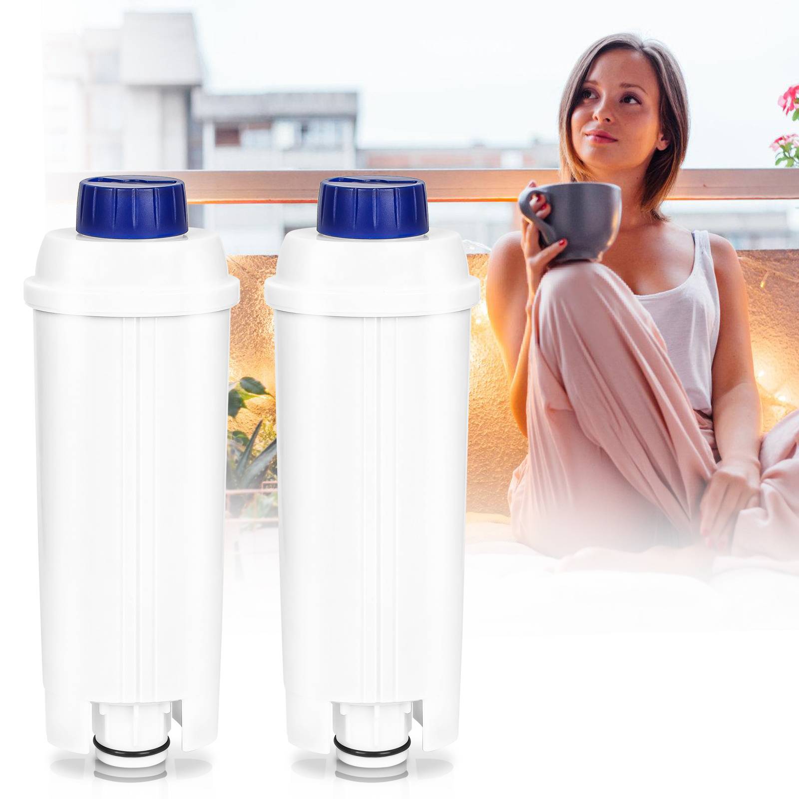 Wasserfilter für DeLonghi DLSC002, 2 Stück Filter ECAM ETAM EC680