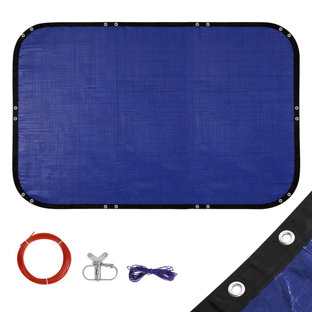 Rechteck Poolabdeckplane für Pools 200x300 cm | Plane 210x304 cm | 2-in-1 PE