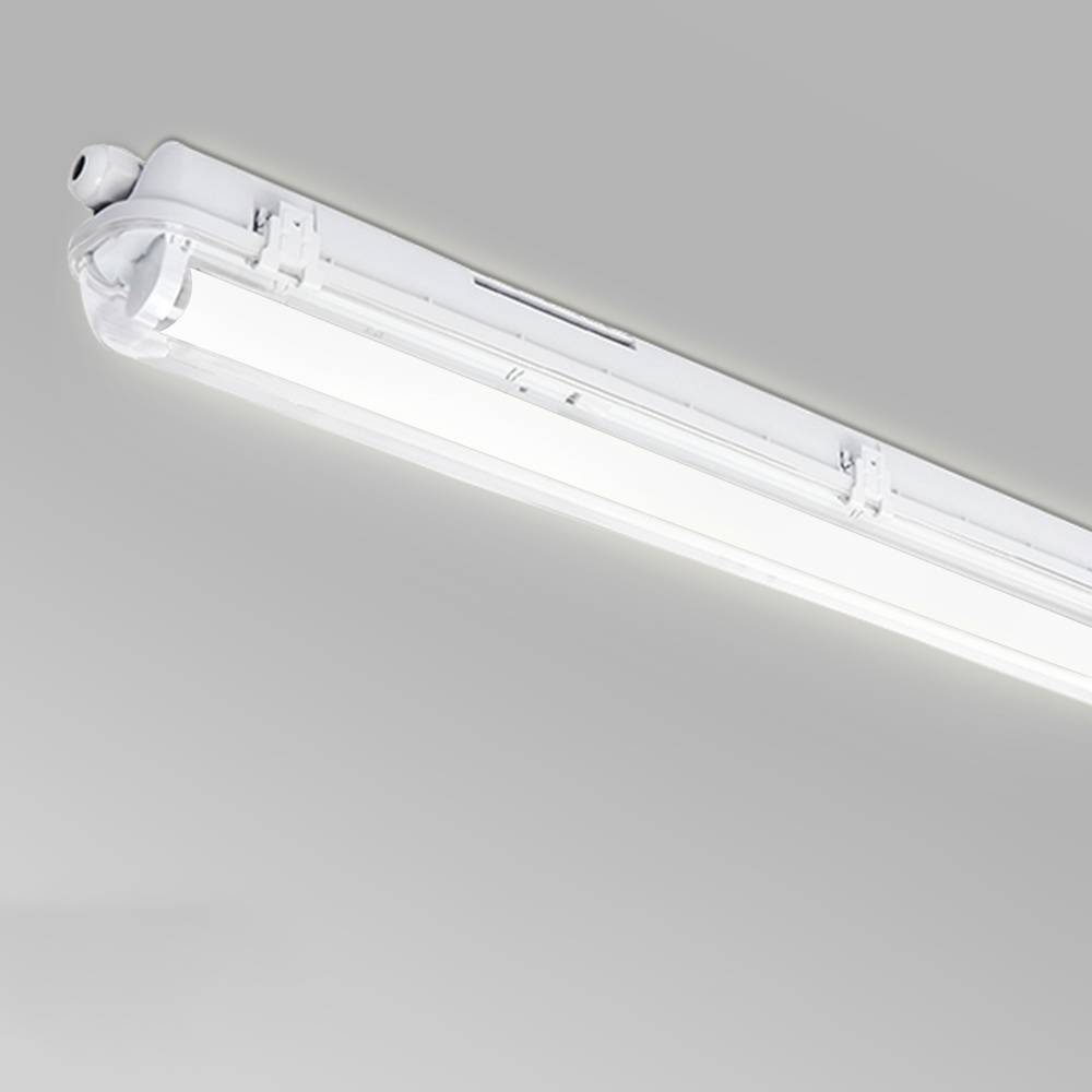 LED Feuchtraumleuchte IP65 24W 150 cm T8 G13, Kaltweiß 6500K, Wannenleuchte für Keller Garage Werkstatt