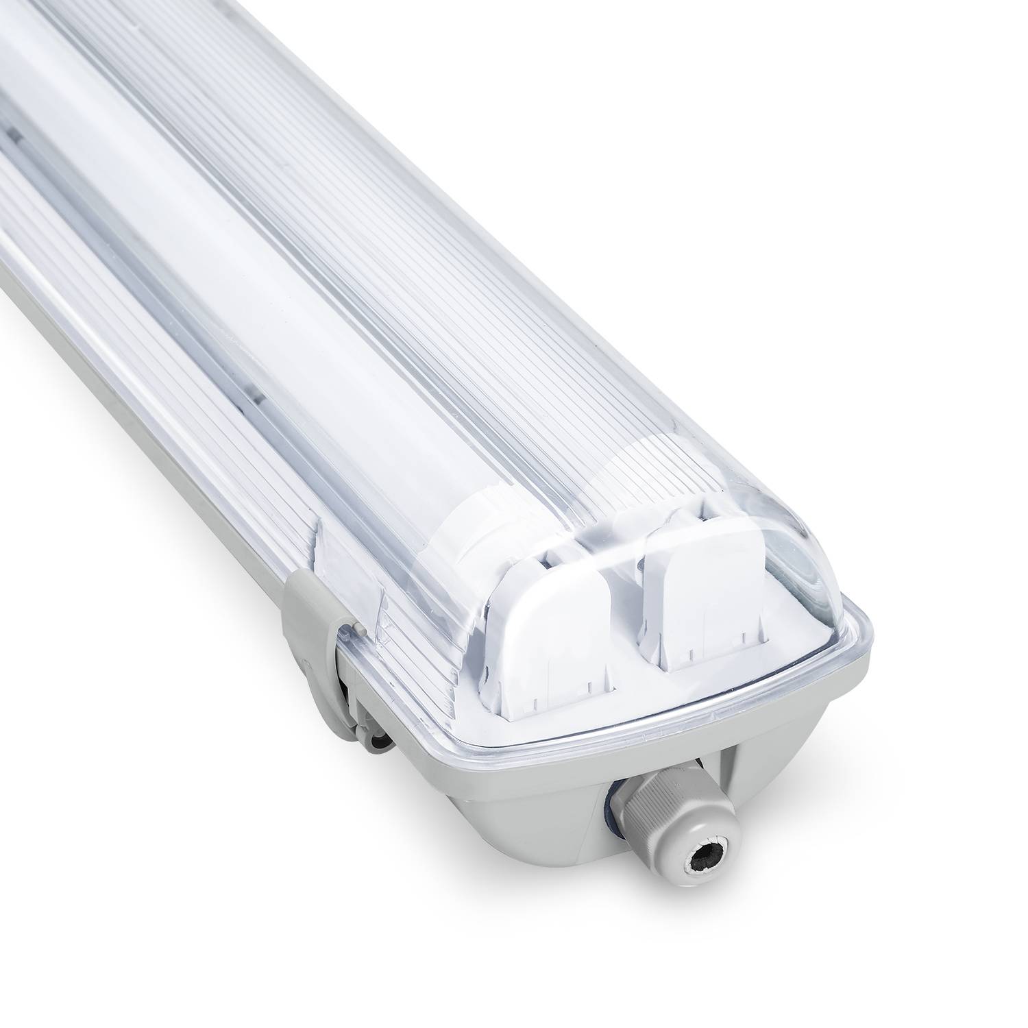 LED Feuchtraumleuchte 2-flammig IP65 18W 120 cm T8 G13, Kaltweiß 6500K, für Keller Garage Werkstatt
