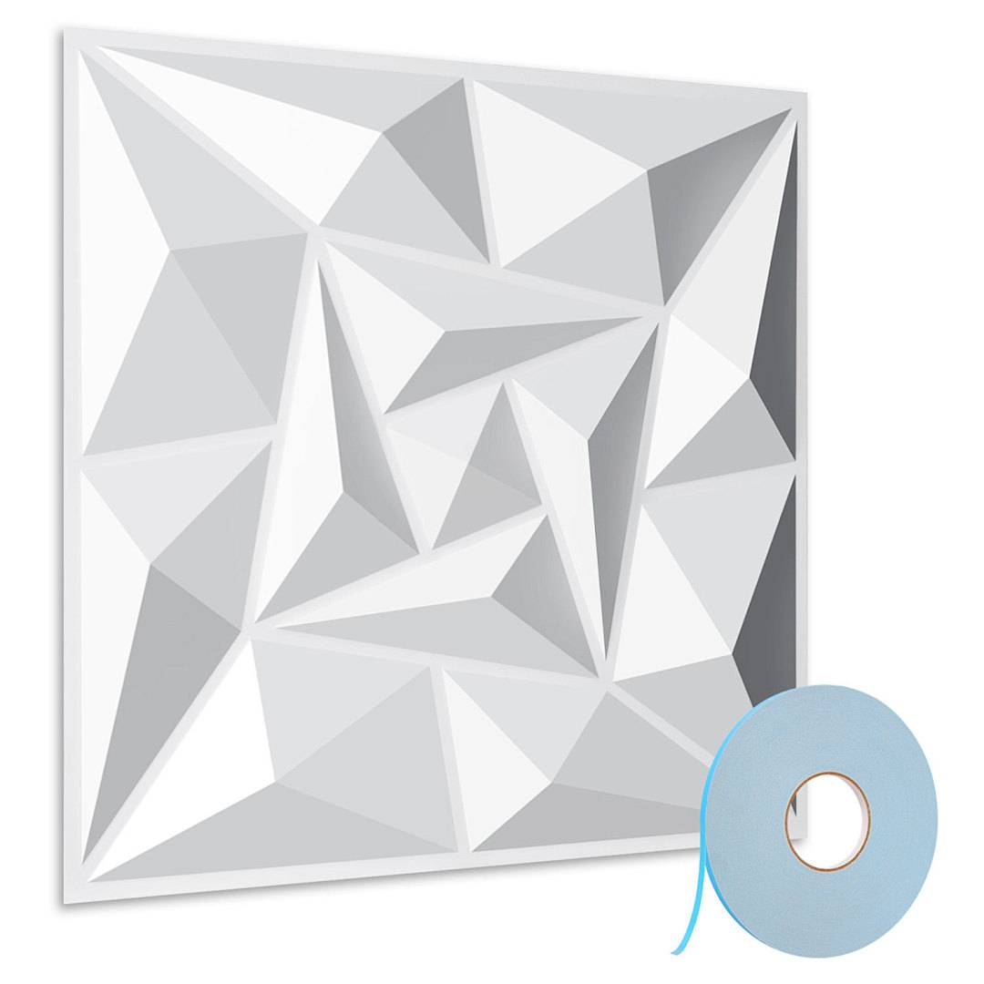 3D Wandpaneele Weiß 30*30cm Wirbel Struktur PVC Selbstklebende Innen Wandverkleidung
