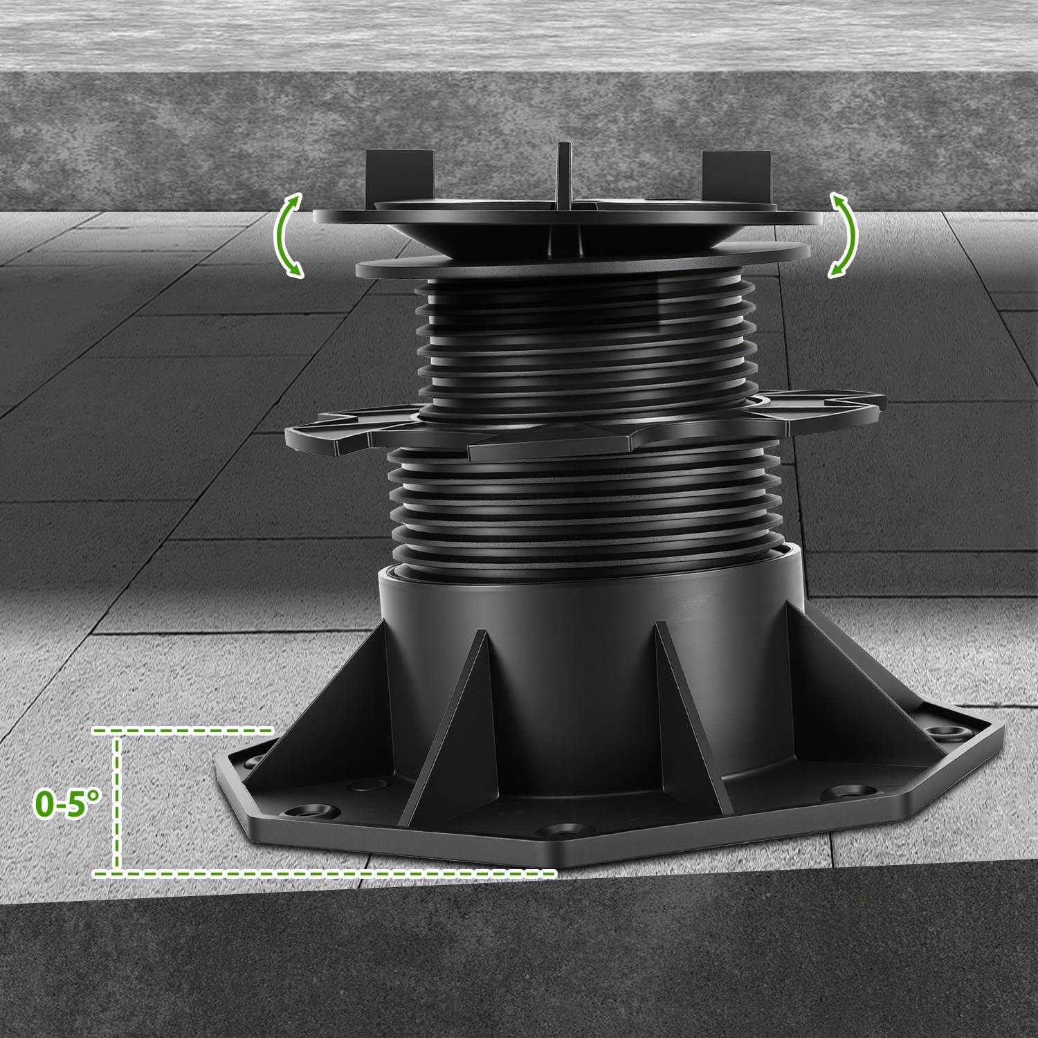 10x Stelzlager 40-70 mm mit 0-5% Gefälleausgleich, Plattenlager für Terrassenplatten Terrasse Balkon