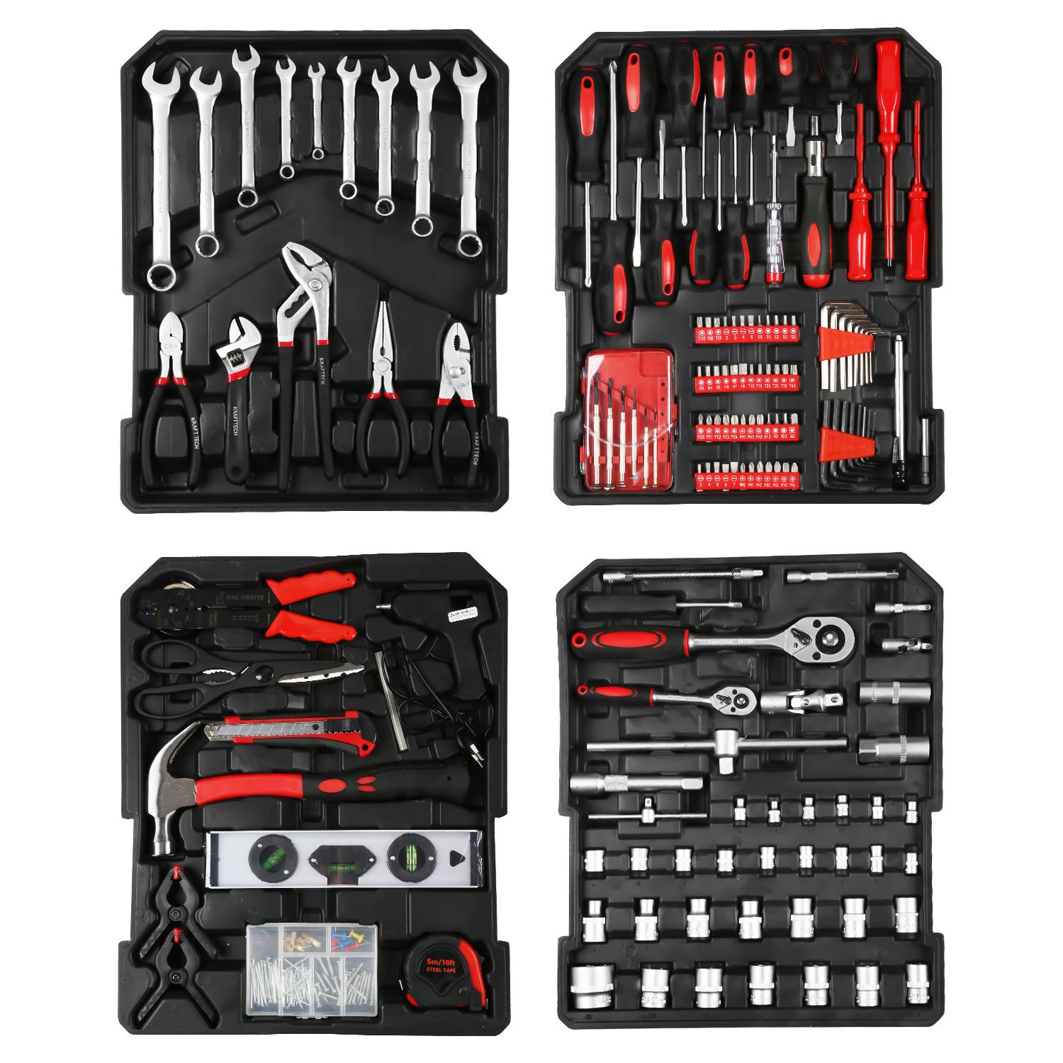 Werkzeugkoffer Werkzeugkasten 1031 tlg. Toolbox-Sets Rollkoffer Wergzeug Set