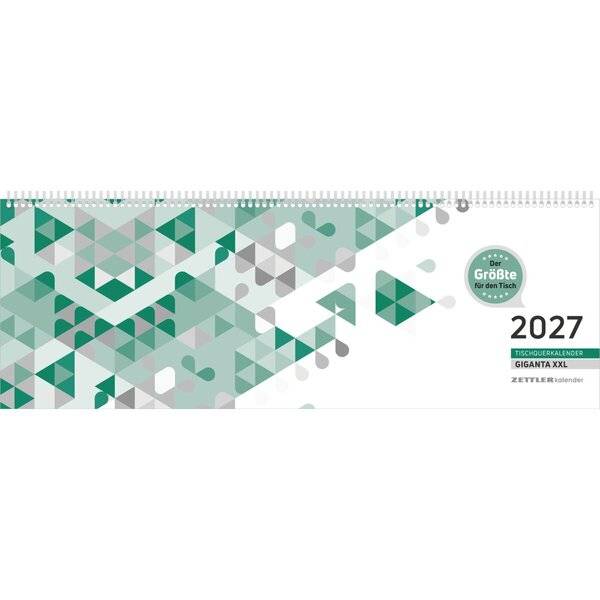 Schreibtischquerkalender Giganta XXL 42,2x14,8cm Kalendarium 2027