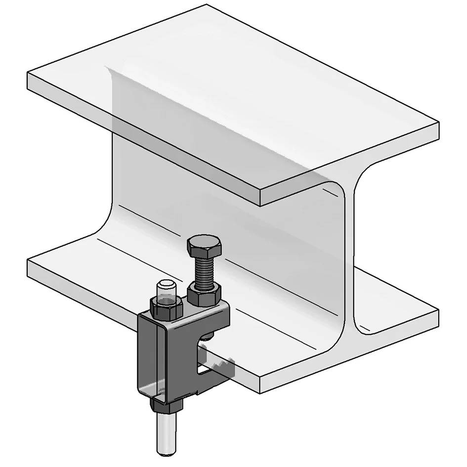 MEFA Trägerklammer, Stahl, PKB, M10, Klemmbereich 0-22mm, 1 Stk.